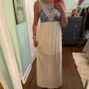 Flying Tomato Embroidered Maxi Dress